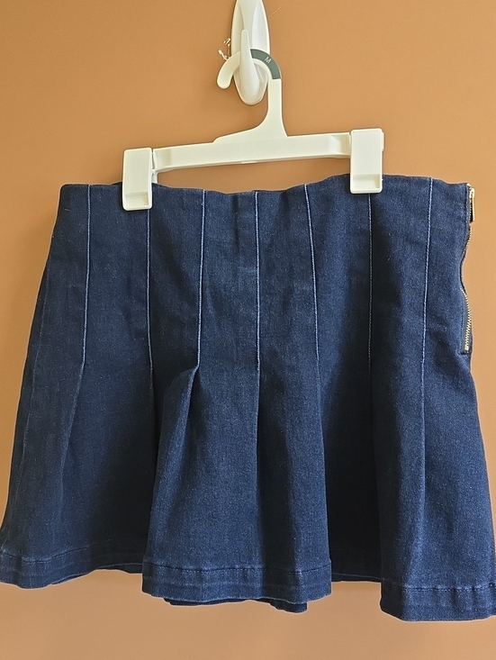 Paris Hilton Dresses & Skirts - Paris Hilton Y2K Dark Wash Denim Pleated Tennis Mini Skirt L